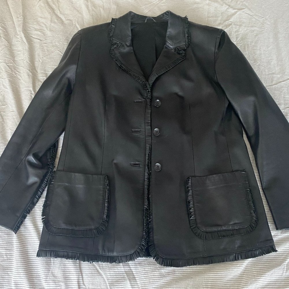 Vintage Leather Jacket black size Medium